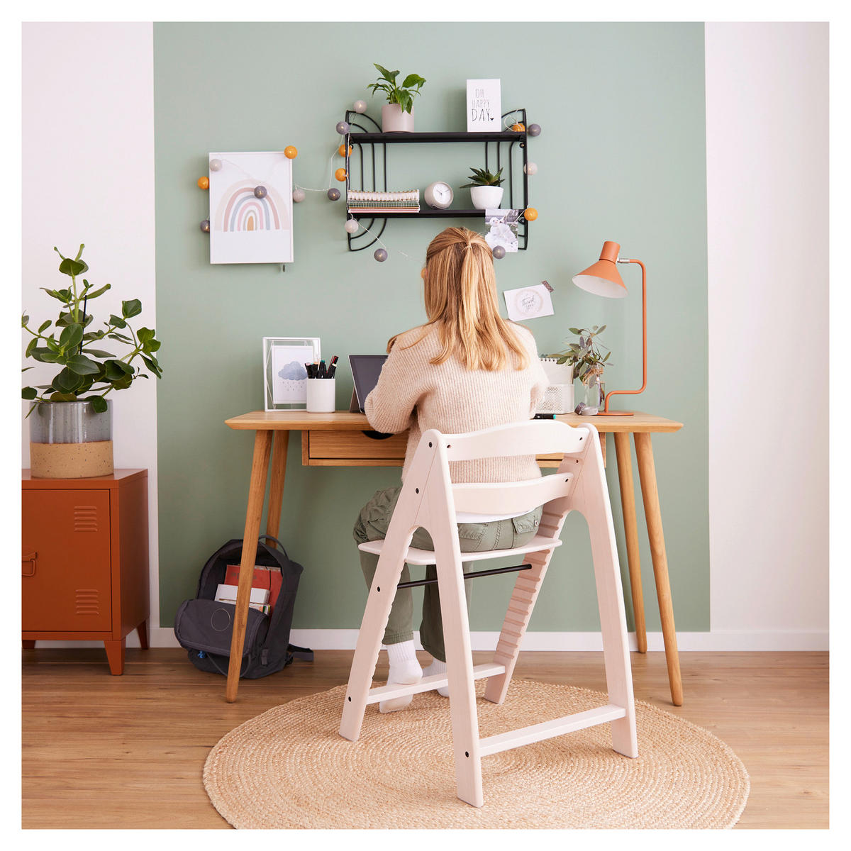HOCHSTUHL Arketa Beech  - Weiß/Mintgrün, Basics, Holz (48/79/54cm) - Hauck