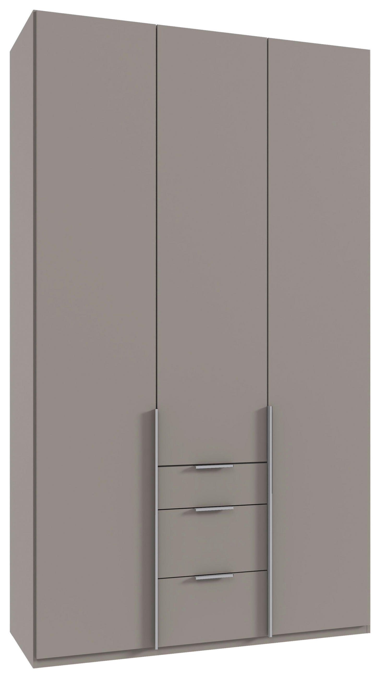 Mid.you Drehtürenschrank Grau, Sahara 135x236x58 cm