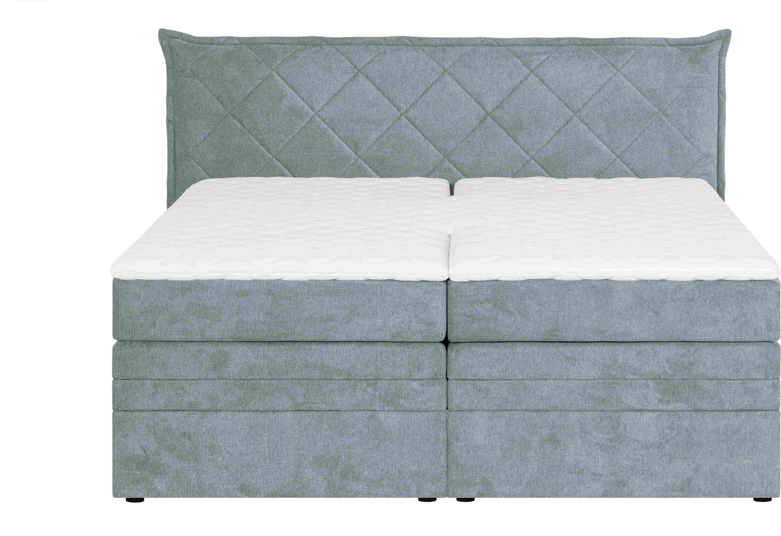 BOXSPRINGBETT 180/200 cm  in Grau  - Schwarz/Grau, KONVENTIONELL, Holz/Textil (180/200cm) - Welnova