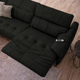 ECKSOFA in Echtleder Dunkelgrau  165/313 cm  - Dunkelgrau/Schwarz, Design, Leder/Metall (165/313cm) - Emilio Belluti