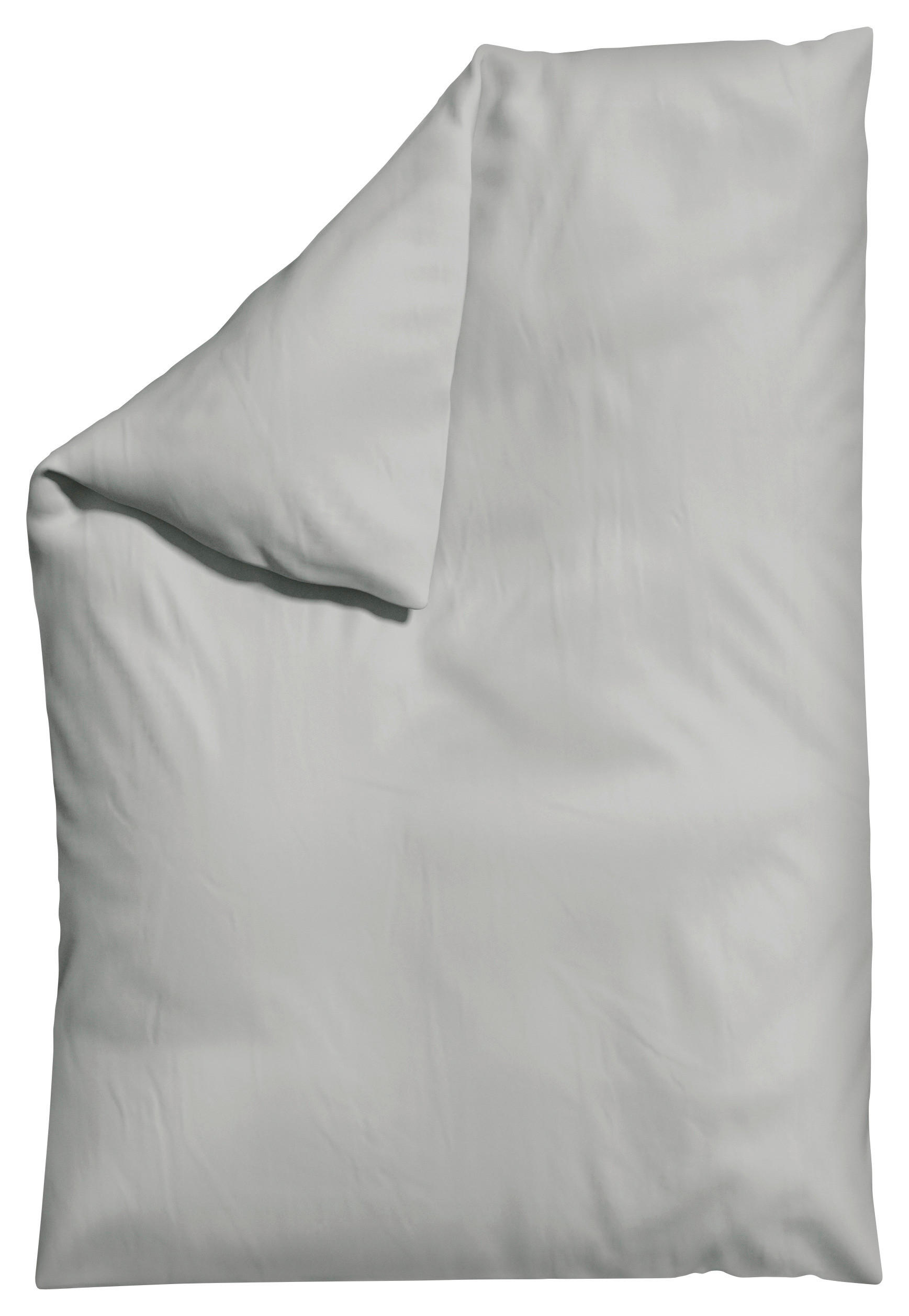 Schlafgut Bettdeckenbezug Woven Satin Hellgrau 135-140x200 cm