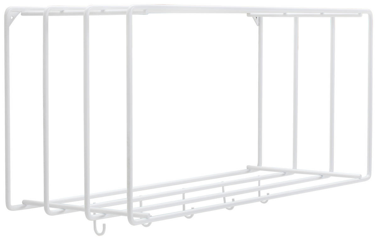WANDGARDEROBE  in Weiß  - Weiß, Basics, Metall (73/38/26cm) - Livetastic