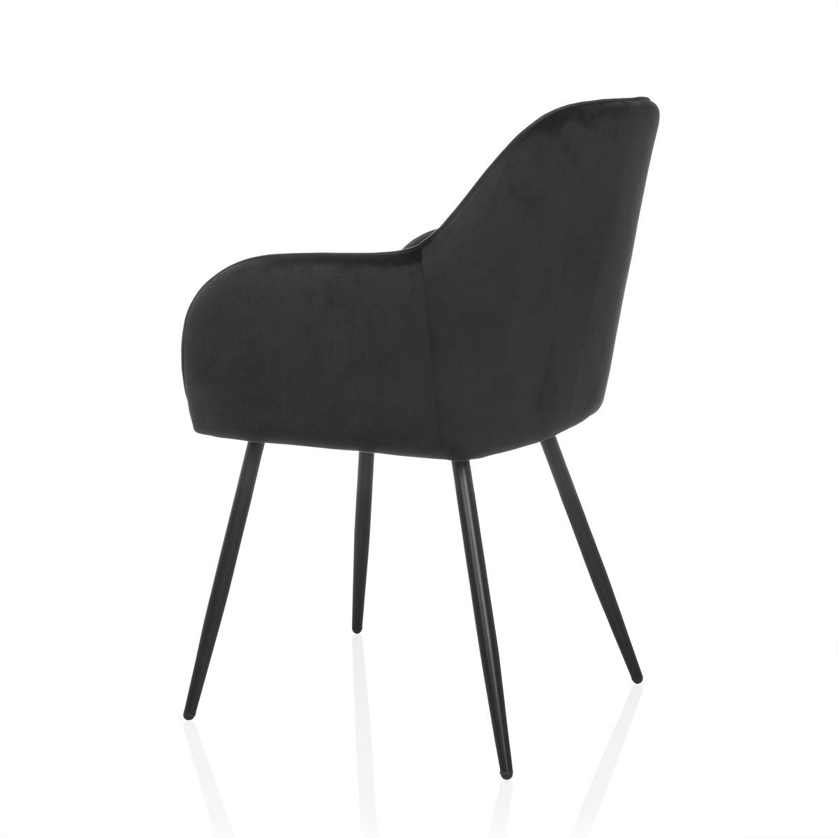 STOL MED ARMSTÖD  - svart, Modern, metall/textil (55/86/58cm) - MID.YOU