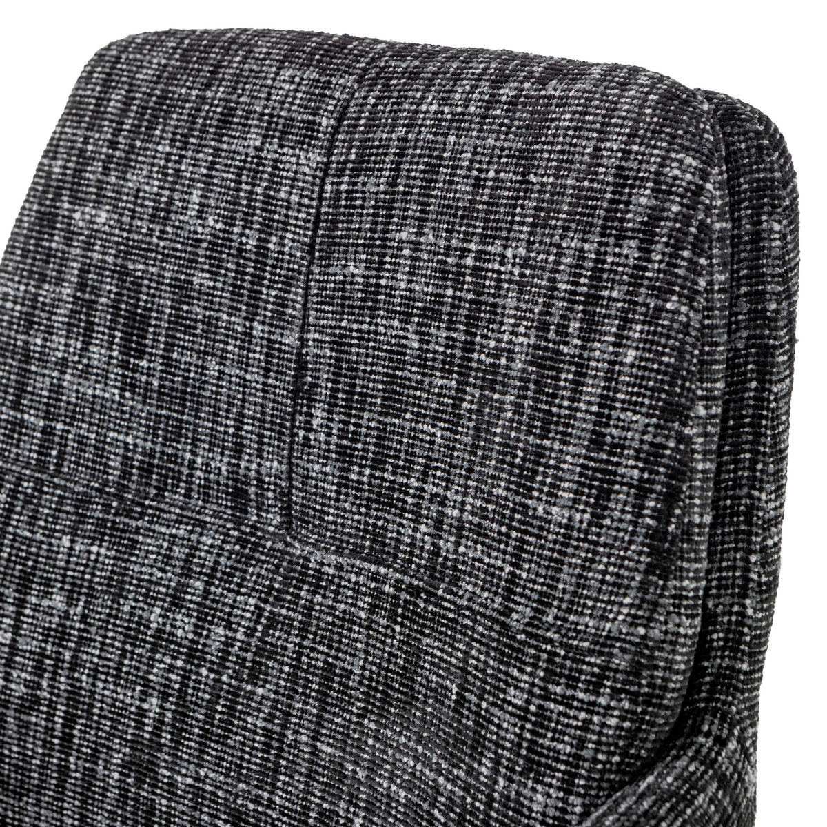 ARMLEHNSTUHL  Sitzfläche 360° drehbar Webstoff  Schwarz  - Schwarz, MODERN, Textil/Metall (61/88/63cm) - Livetastic
