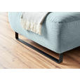 ECKSOFA  in Cord Hellblau  180/266 cm  - Schwarz/Hellblau, KONVENTIONELL, Textil/Metall (180/266cm) - Hom`in