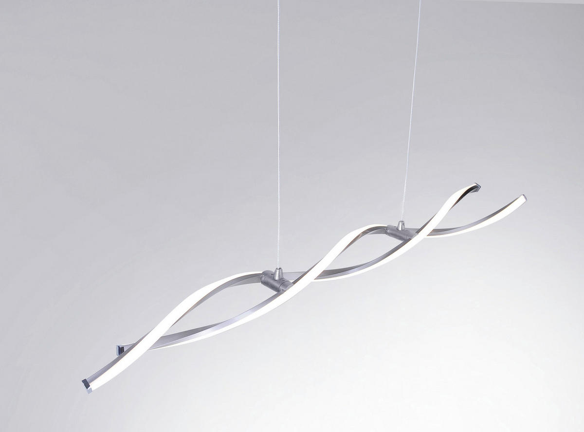 LED-HÄNGELEUCHTE 110/8/140 cm   - Nickelfarben, Design, Metall (110/8/140cm) - Paul Neuhaus