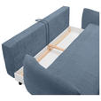 SCHLAFSOFA mit Stoffauswahl, Liegefunktion, Schlafen auf Sitzhöhe, Rücken echt Chenille Blau - Blau/Schwarz, KONVENTIONELL, Textil/Metall (228/75/98cm) - Carryhome