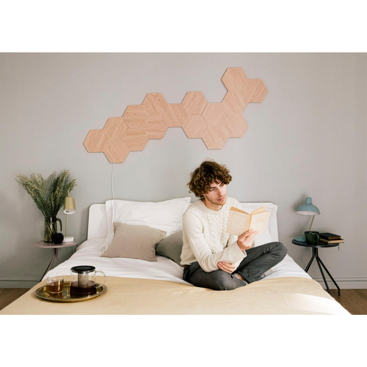 NANOLEAF HEXAGONS 13ER NANOLEAF WOOD LOOK HEXAGONS 23/0,6/20 cm   - Braun/Naturfarben, Basics, Kunststoff (23/0,6/20cm)