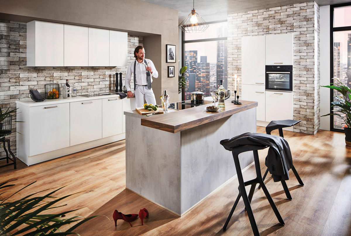 EINBAUKÜCHE Salena  - Design, Holzwerkstoff - Novel