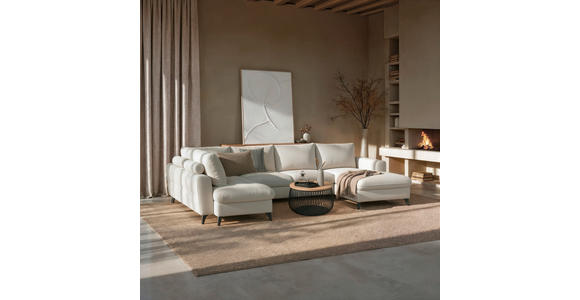 COUCHTISCH in Holz, Metall, Holzwerkstoff 70/70/45 cm  - Schwarz/Naturfarben, Design, Leder/Holz (70/70/45cm) - Novel