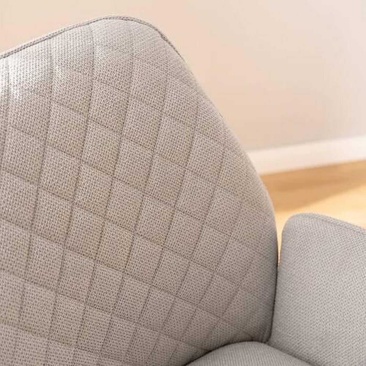 ARMLEHNSTUHL in Holz, Textil Grau, Eichefarben  - Eichefarben/Grau, MODERN, Holz/Textil (59/88/63cm) - home24