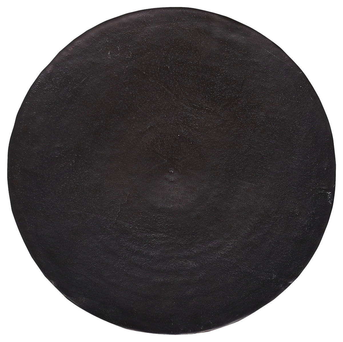 BEISTELLTISCH 36/36/45 cm Schwarz, Alufarben rund  - Schwarz/Alufarben, Design, Metall (36/36/45cm)