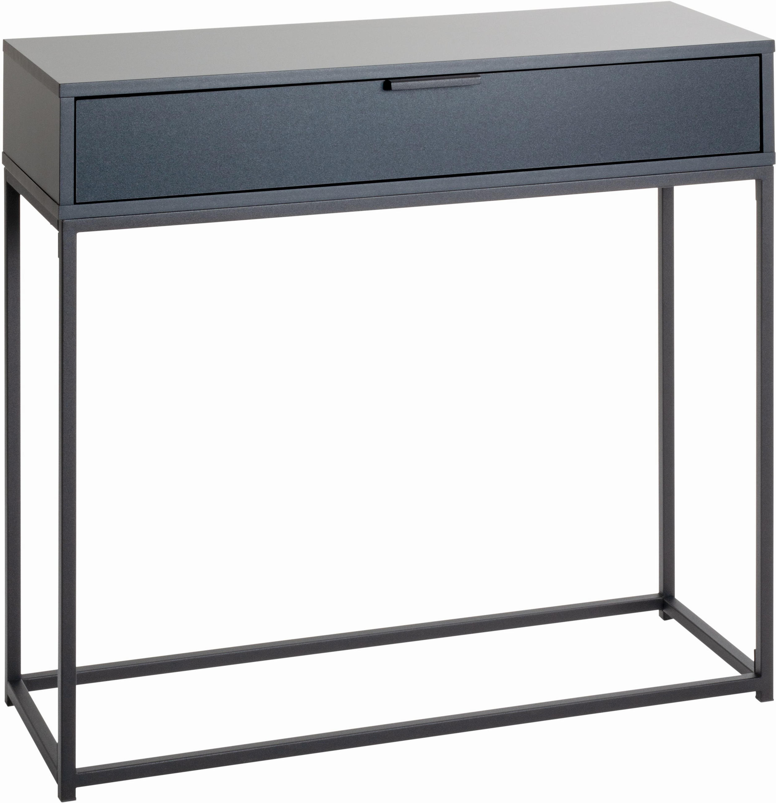 KONSOLENTISCH Anthrazit, Schwarz  - Anthrazit/Schwarz, MODERN, Holzwerkstoff/Metall (80/28/77cm)