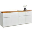 SIDEBOARD 195/82/42 cm - Eichefarben/Weiß, KONVENTIONELL, Holz/Holzwerkstoff (195/82/42cm) - Novel