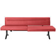 SITZBANK 220/87/70-86 cm  in Rot  - Rot/Schwarz, KONVENTIONELL, Textil/Metall (220/87/70-86cm) - Moderano