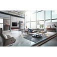 ECKSOFA Biella in Echtleder Hellgrau  295/231 cm  - Dunkelgrau/Anthrazit, Design, Leder/Metall (295/231cm) - Johann Jakob