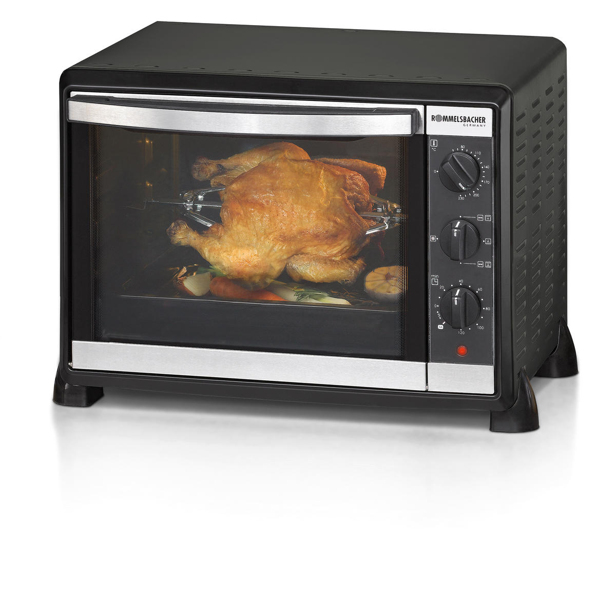 MINIBACKOFEN  - Schwarzchrom, Basics, Metall (48.5/34/39.5cm) - Rommelsbacher