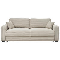 SCHLAFSOFA in Cord Beige  - Beige/Schwarz, Konventionell, Kunststoff/Textil (235/89/92cm) - MID.YOU