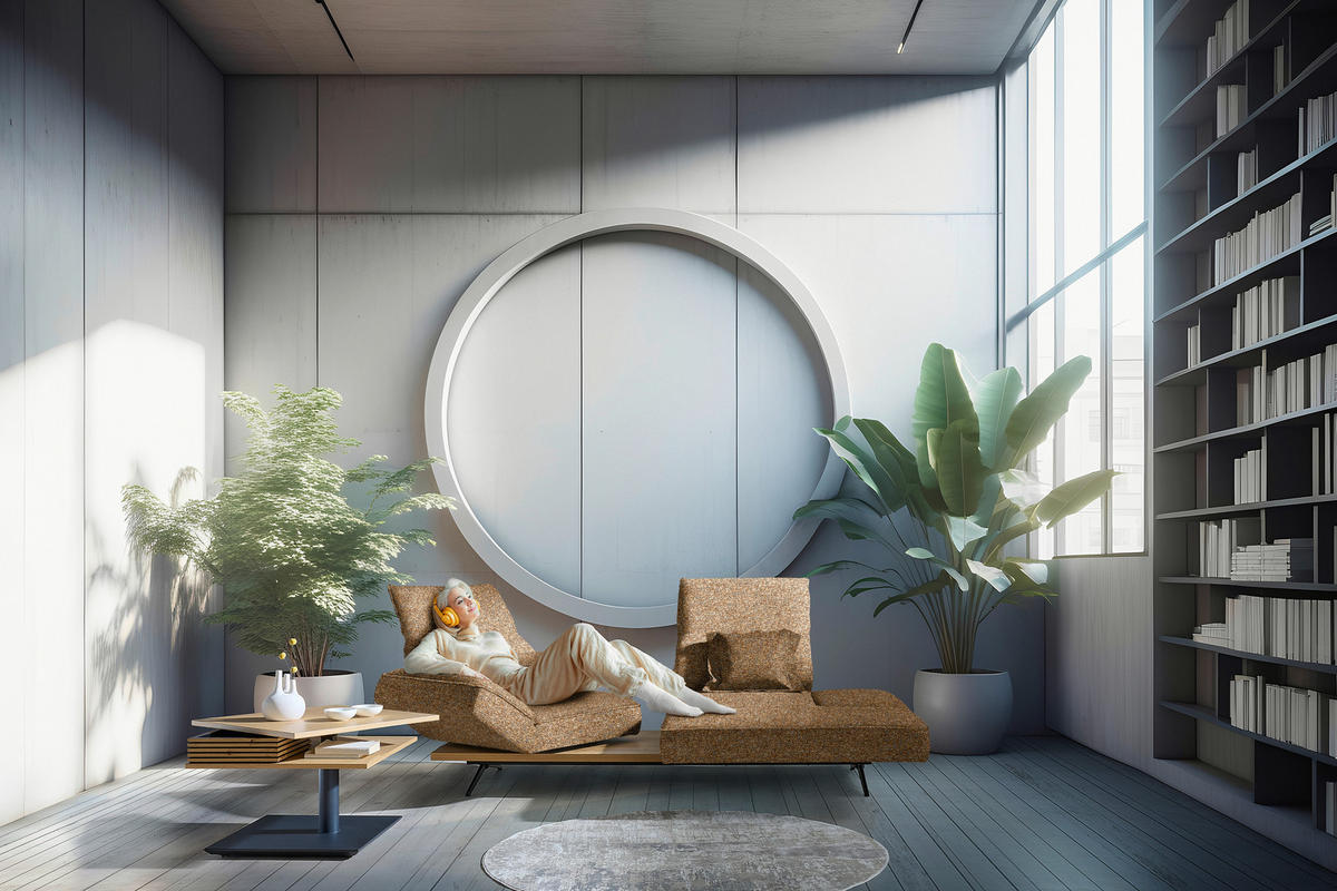 ECKSOFA Chenille Cognac  - Cognac/Schwarz, Design, Holz/Textil (240/132cm) - Koinor