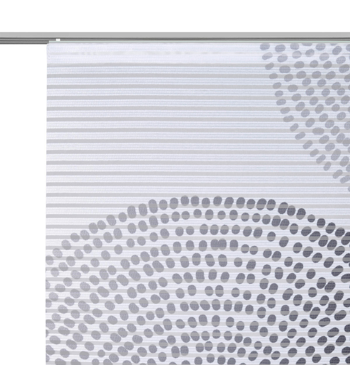 FLÄCHENVORHANG in Grau, Weiß halbtransparent  - Weiß/Grau, Basics, Textil (60/255cm) - Novel