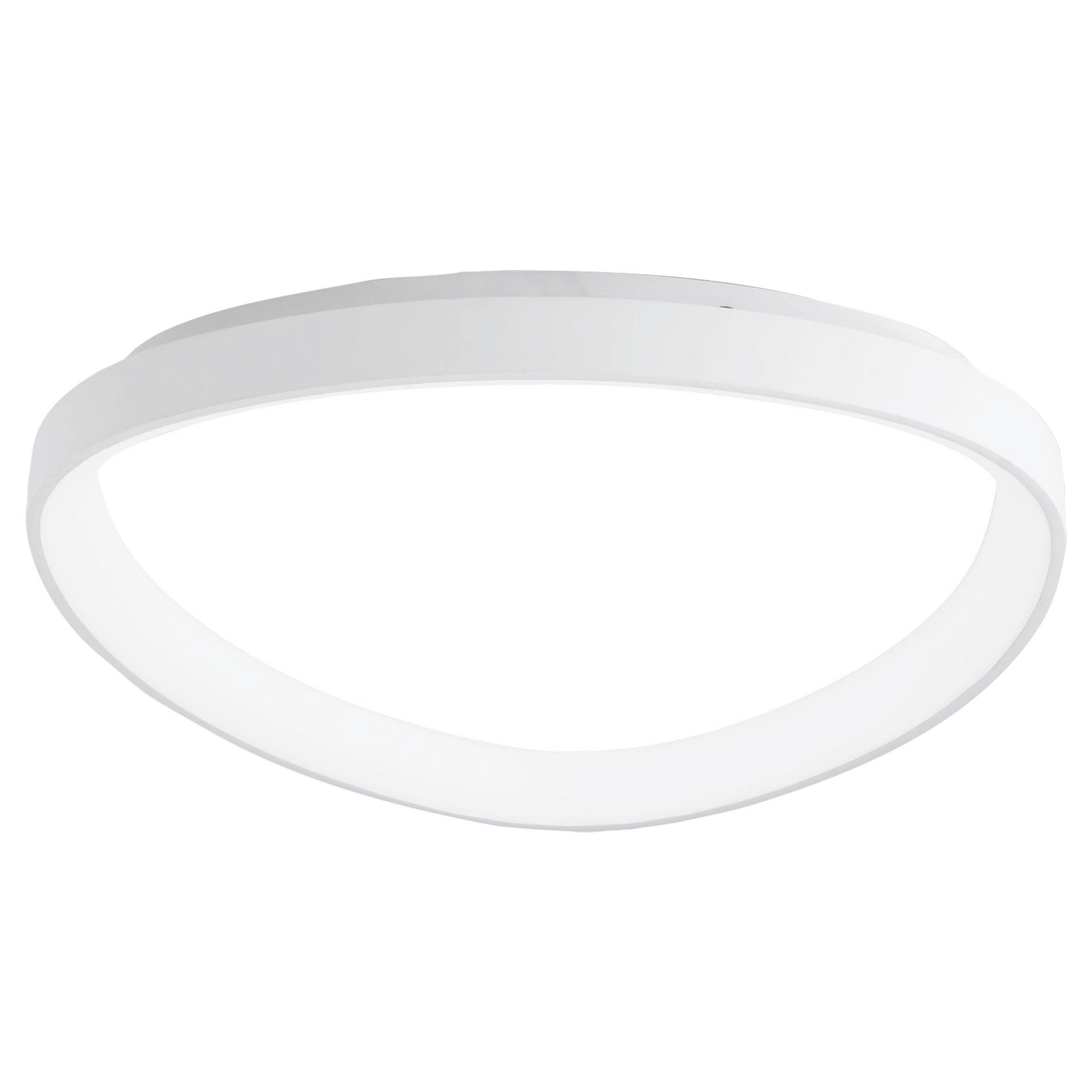 LED-DECKENLEUCHTE Quirk 62/7 cm   - Weiß, KONVENTIONELL, Kunststoff/Metall (62/7cm) - Fabas Luce