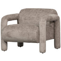 SESSEL in Samt Sandfarben  - Sandfarben, Design, Textil (76/65/82cm) - Livetastic