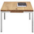 COUCHTISCH in Holz, Metall 50/50/34 cm - Edelstahlfarben/Eichefarben, Design, Holz/Metall (50/50/34cm) - Novel COUCHTISCH in Holz, Metall 50/50/34 cm - Edelstahlfarben/Eichefarben, Design, Holz/Metall (50/50/34cm) - Novel