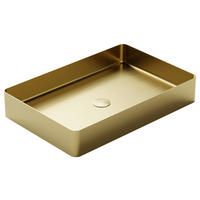 WASCHBECKEN 60/10/40 cm  - Goldfarben, MODERN, Metall (60/10/40cm)