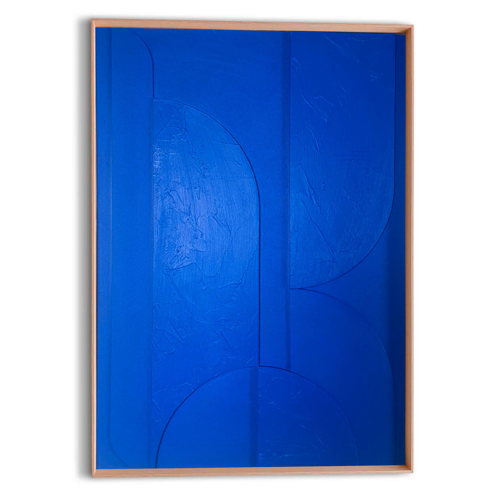 UNIKAT Abstraktes 50/70/3 cm  - Hellblau, Basics, Holz (50/70/3cm) - Reinders!