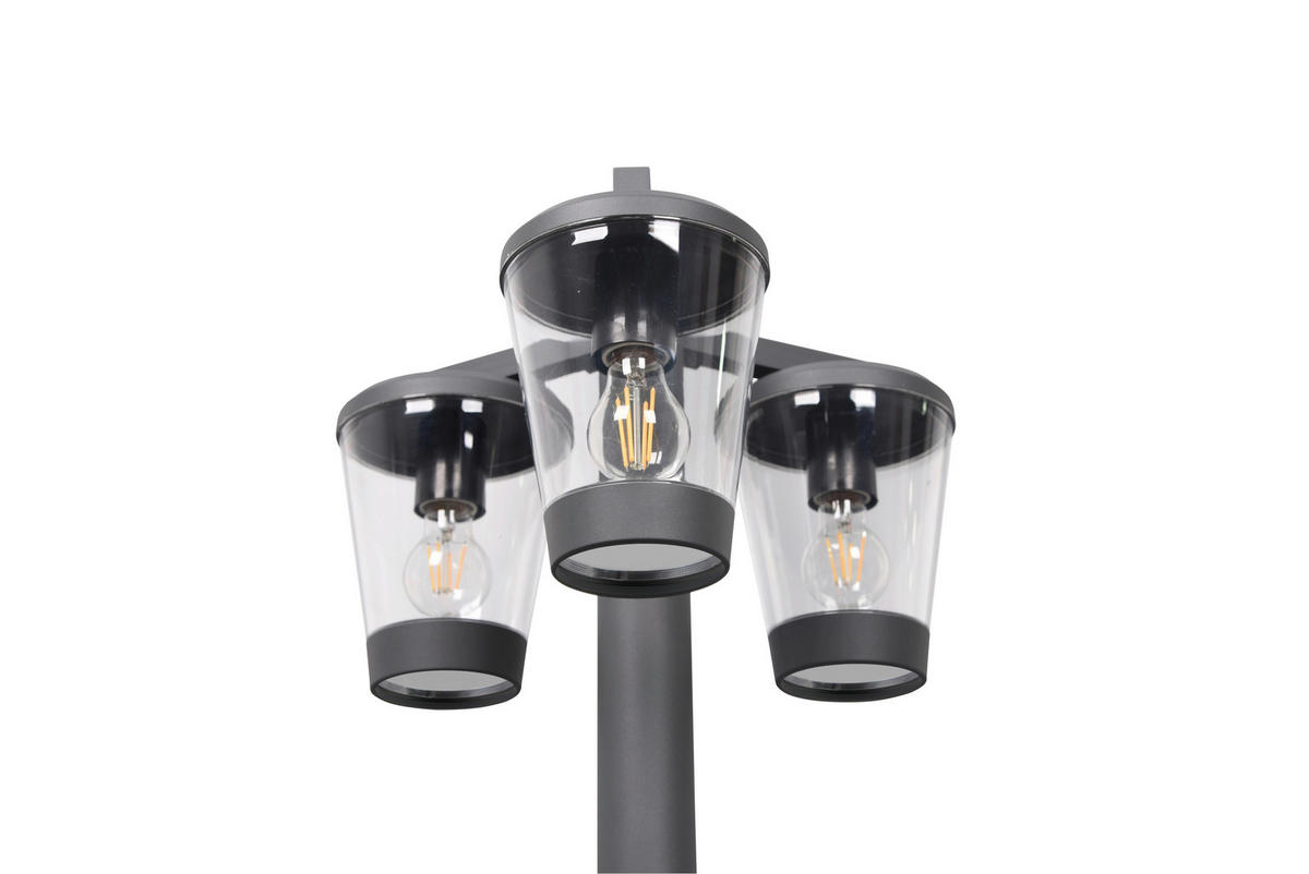 AUSSENSTEHLEUCHTE - Klar/Anthrazit, Design, Kunststoff/Metall (44,6/220cm) - Trio Leuchten