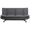 SCHLAFSOFA in Chenille Dunkelgrau  - Dunkelgrau/Schwarz, Design, Textil/Metall (196/91/98cm) - MID.YOU