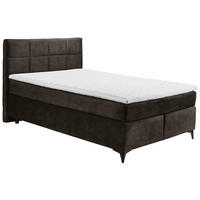 BOXSPRINGBETT 140/200 cm  in Dunkelbraun  - Dunkelbraun/Schwarz, Design, Holzwerkstoff/Kunststoff (140/200cm) - Xora