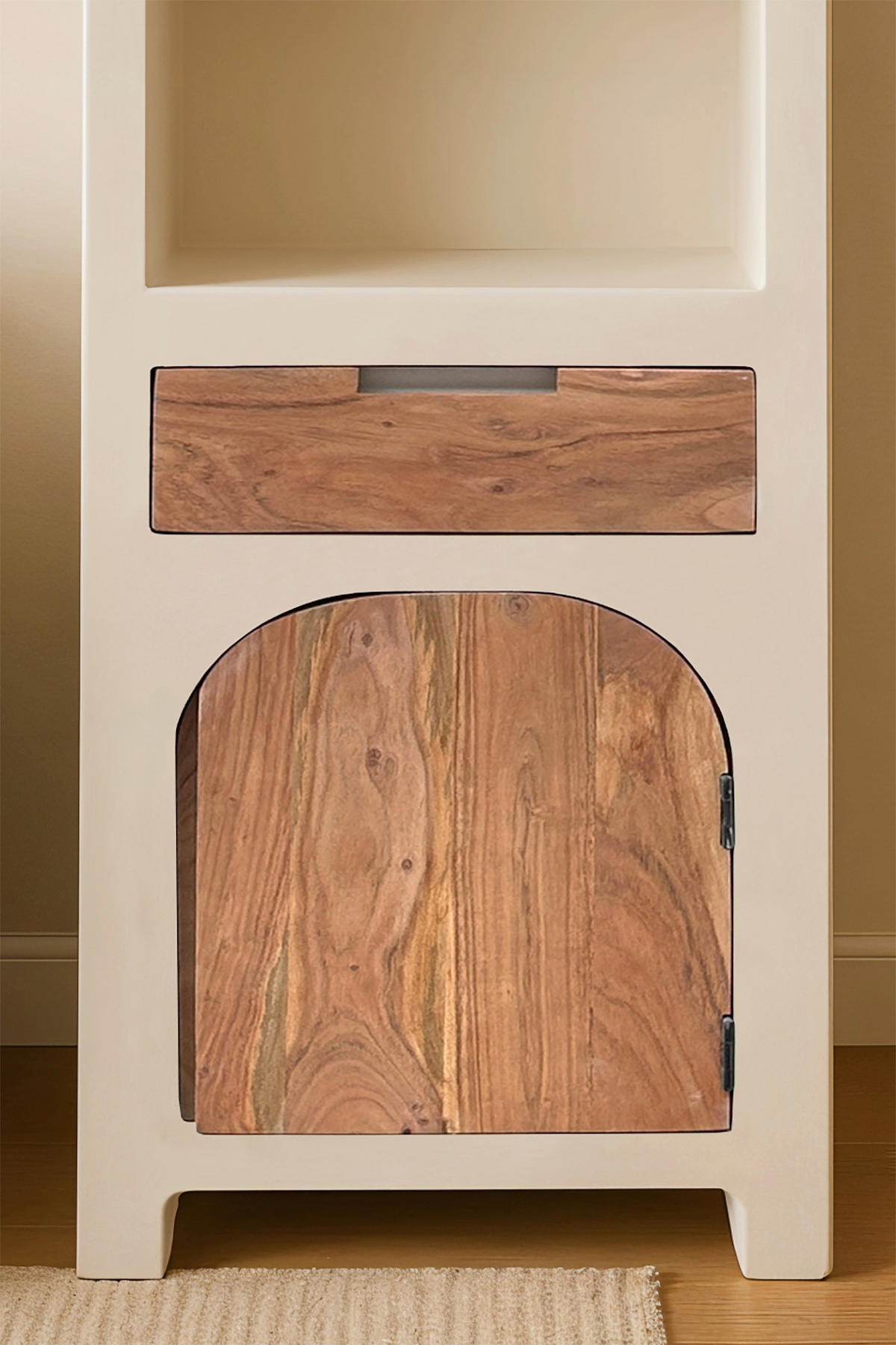 HOCHSCHRANK 50/175/40 cm  - Weiß/Naturfarben, Design, Holz/Holzwerkstoff (50/175/40cm) - MID.YOU