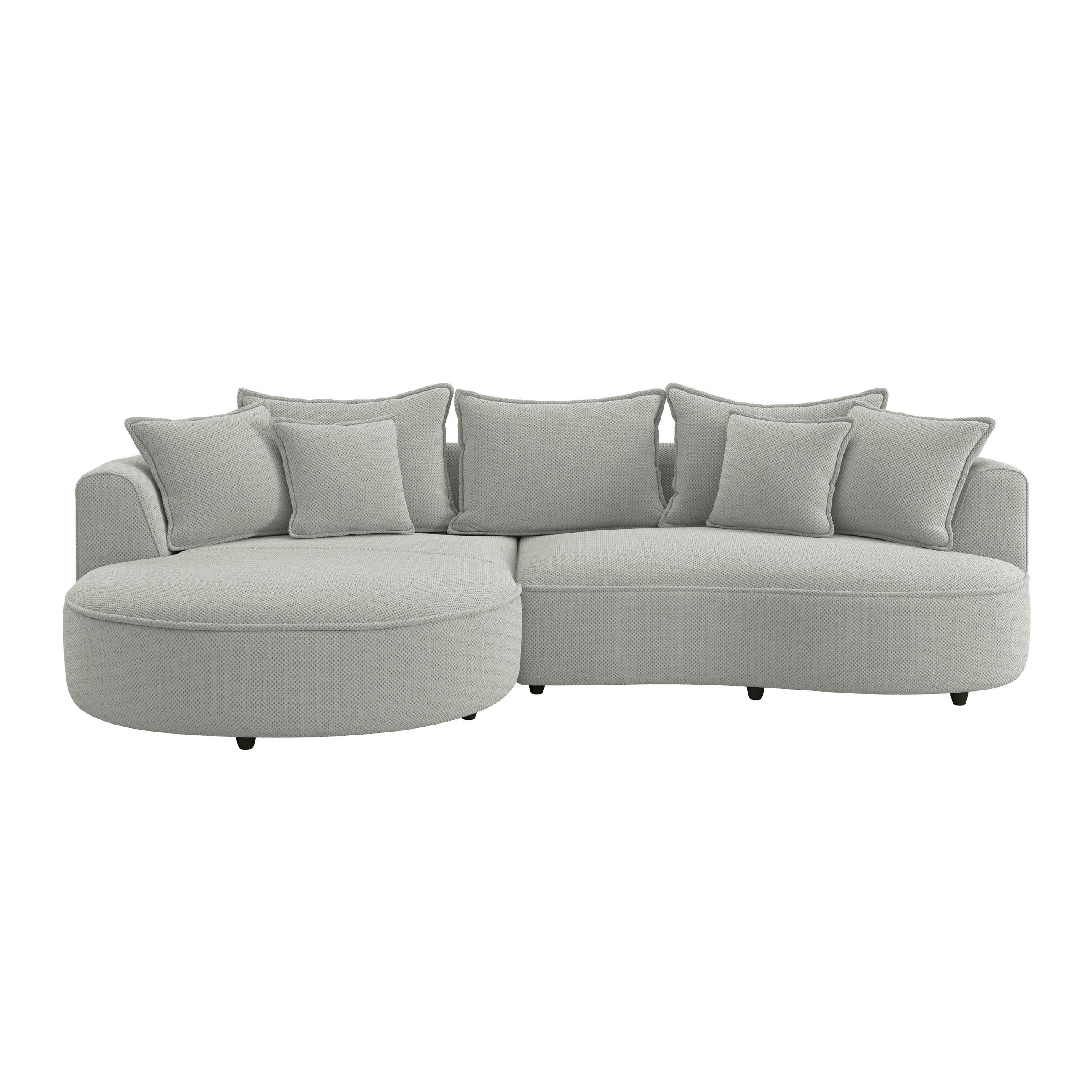 ECKSOFA LEVI Jadegrün Velours, Struktur  - Jadegrün/Schwarz, MODERN, Kunststoff/Textil (168/287cm) - Livetastic
