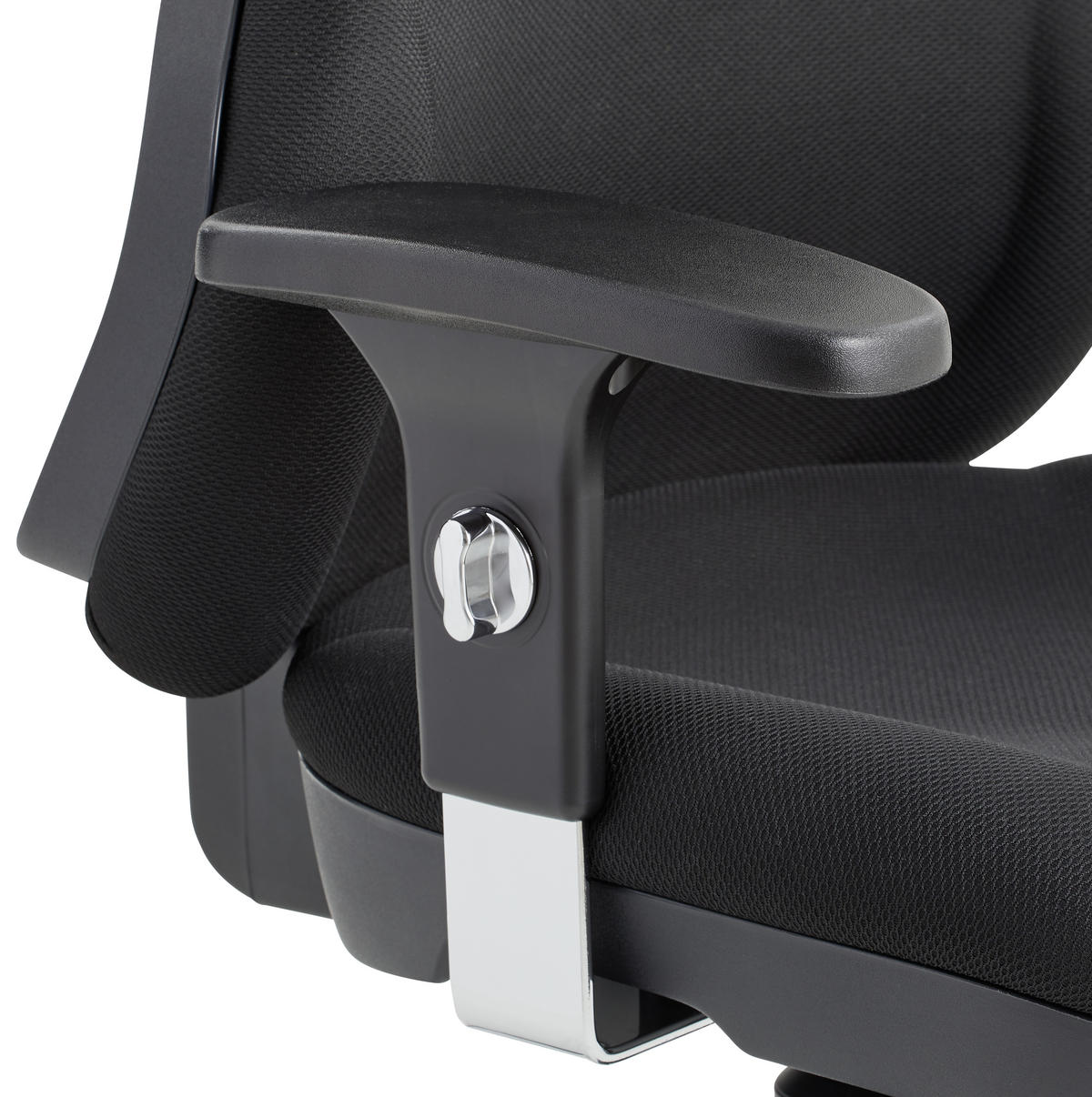 OTOČNÁ STOLIČKA, tkaná textília, čierna - čierna, Konventionell, textil/plast (80/121/60cm) - Topstar