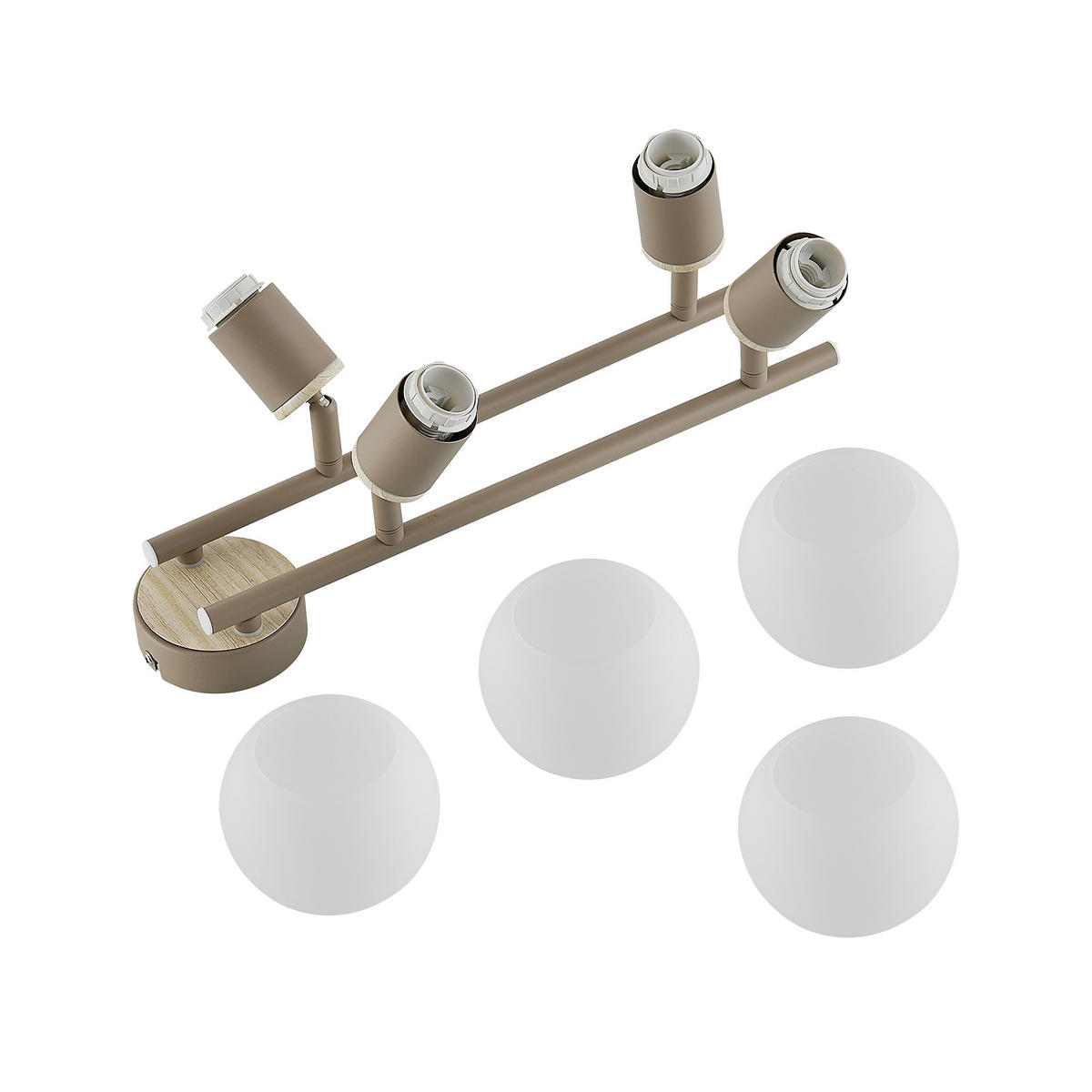 STRAHLER Merope 70/10/18 cm  - Sandfarben/Eschefarben, Basics, Glas/Metall (70/10/18cm) - Novel