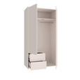 GARDEROBENSCHRANK  in 114,5/214,3/60 cm  - Sandfarben/Grau, MODERN, Holzwerkstoff/Metall (114,5/214,3/60cm) - Carryhome