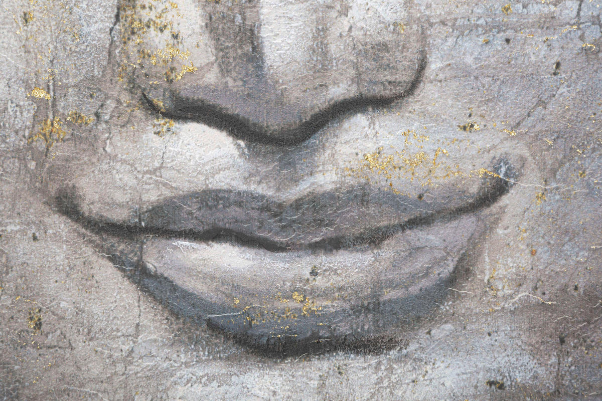 LEINWANDBILD Buddha  - Basics, Holz/Textil (80/120/3cm)