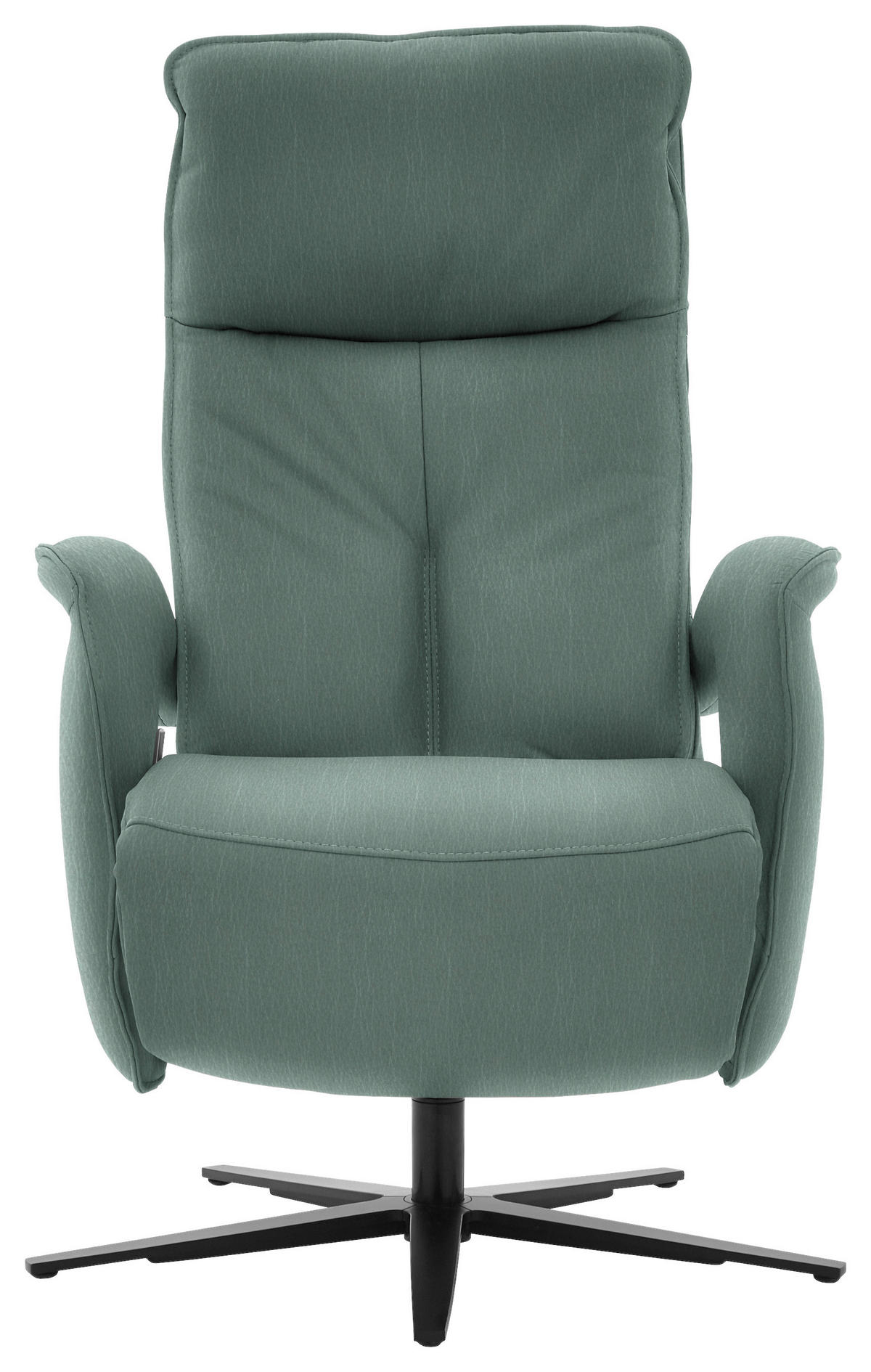 RELAXSESSEL in Leder Opal  - Opal/Schwarz, Design, Leder/Metall (77/110/87cm) - Valdera
