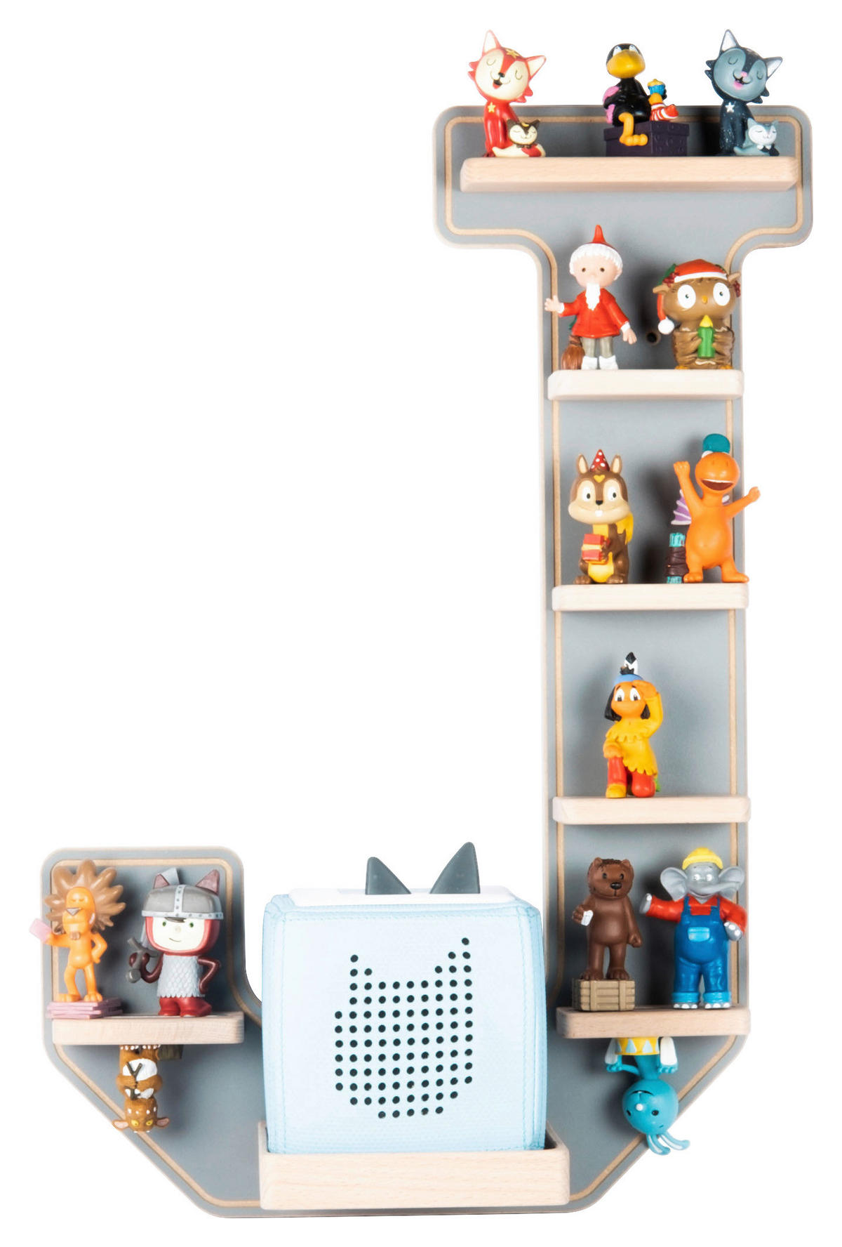 KINDERREGAL  - Grau, Modern, Holzwerkstoff (37/54/19cm) - MID.YOU