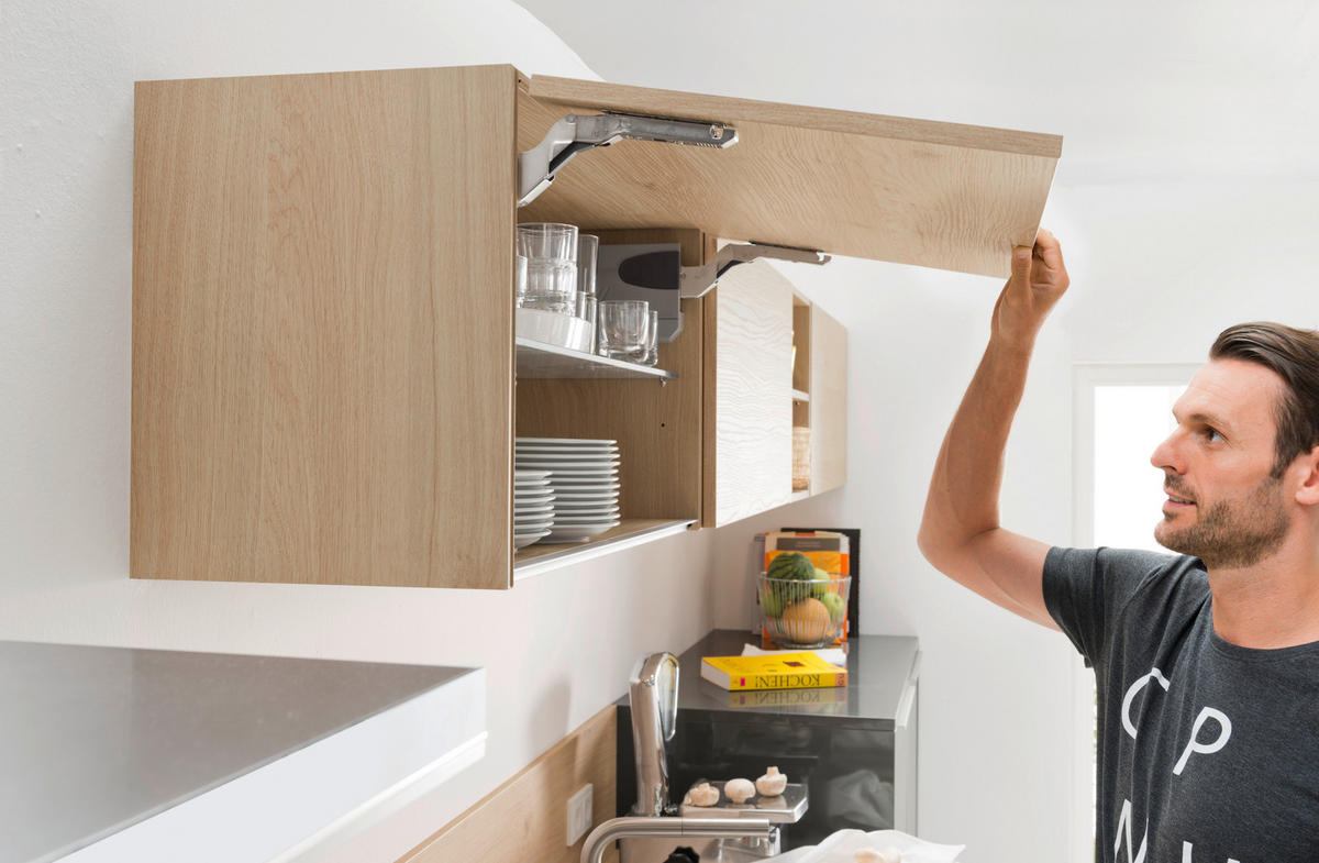EINBAUKÜCHE LUX  - Eichefarben/Grau, Design, Holzwerkstoff - Nolte Küchen