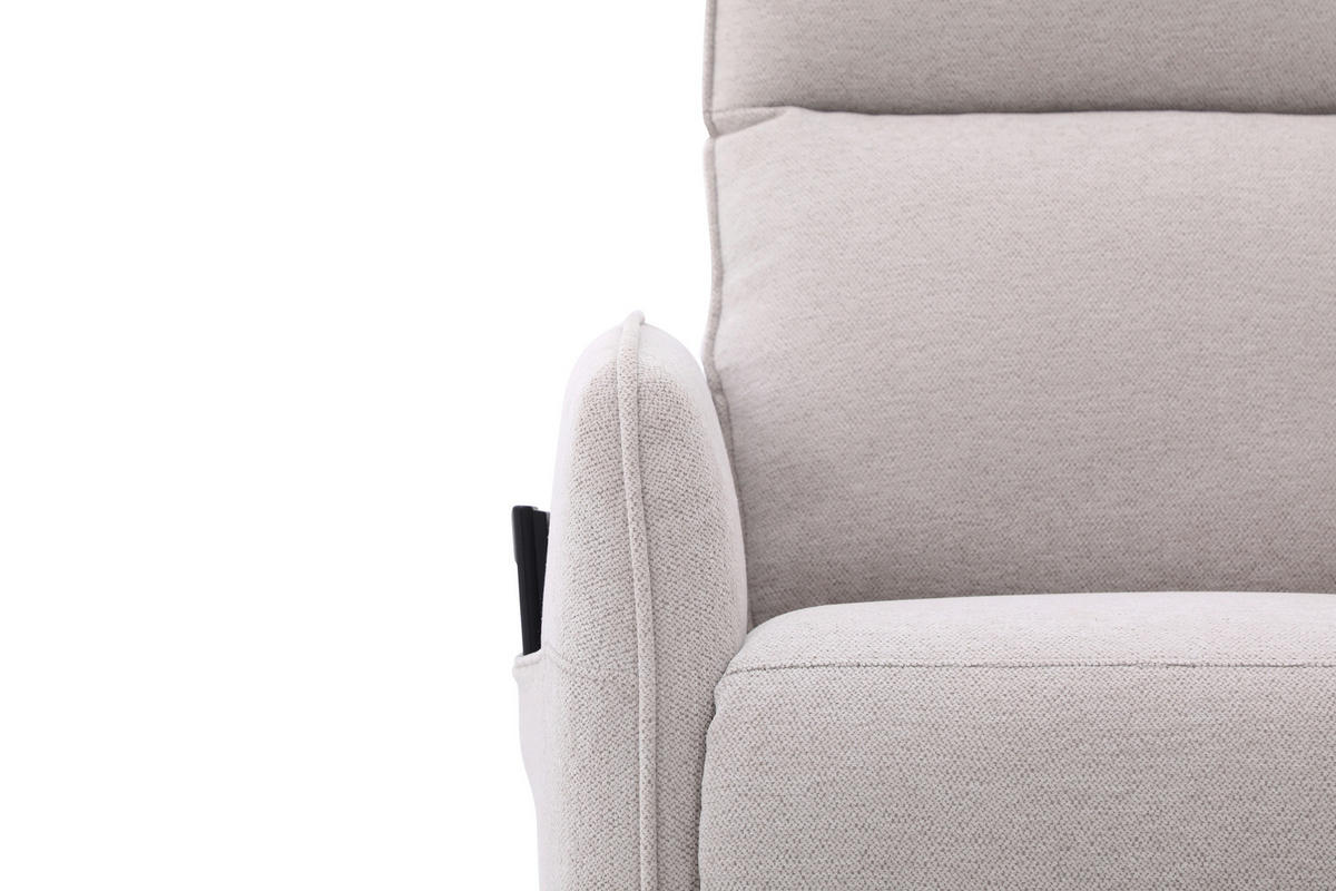 RELAXSESSEL Leinenoptik    - Schwarz/Naturfarben, Design, Textil/Metall (74/101/92cm) - Carryhome