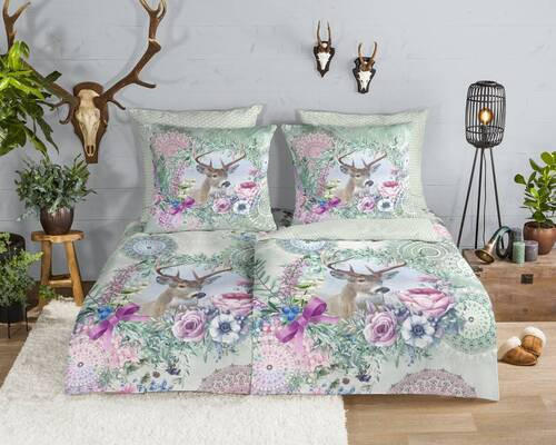 WENDEBETTWÄSCHE Romini Biber 135/200 cm  - Multicolor, Design, Textil (135/200cm)