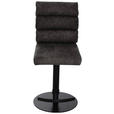 BARHOCKER Webstoff Braun Eisen Stoffauswahl, Sitzfläche 360° drehbar  - Schwarz/Braun, Design, Textil/Metall (42/90-117/58,5cm) - Novel