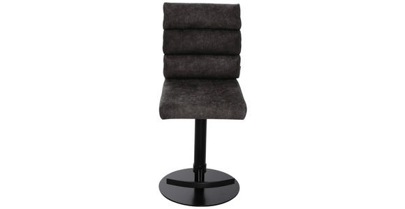 BARHOCKER Webstoff Braun Eisen Stoffauswahl, Sitzfläche 360° drehbar  - Schwarz/Braun, Design, Textil/Metall (42/90-117/58,5cm) - Novel