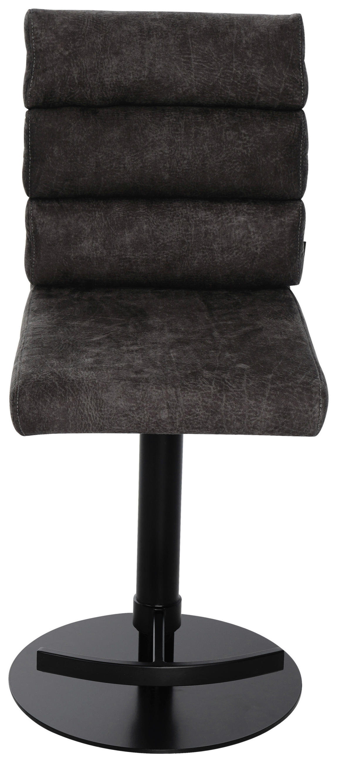 BARHOCKER Webstoff Braun Eisen Stoffauswahl, Sitzfläche 360° drehbar  - Schwarz/Braun, Design, Textil/Metall (42/90-117/58,5cm) - Novel