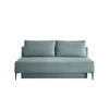 SCHLAFSOFA in Cord Hellblau  - Schwarz/Hellblau, Modern, Textil/Metall (198/90/100cm) - Livetastic