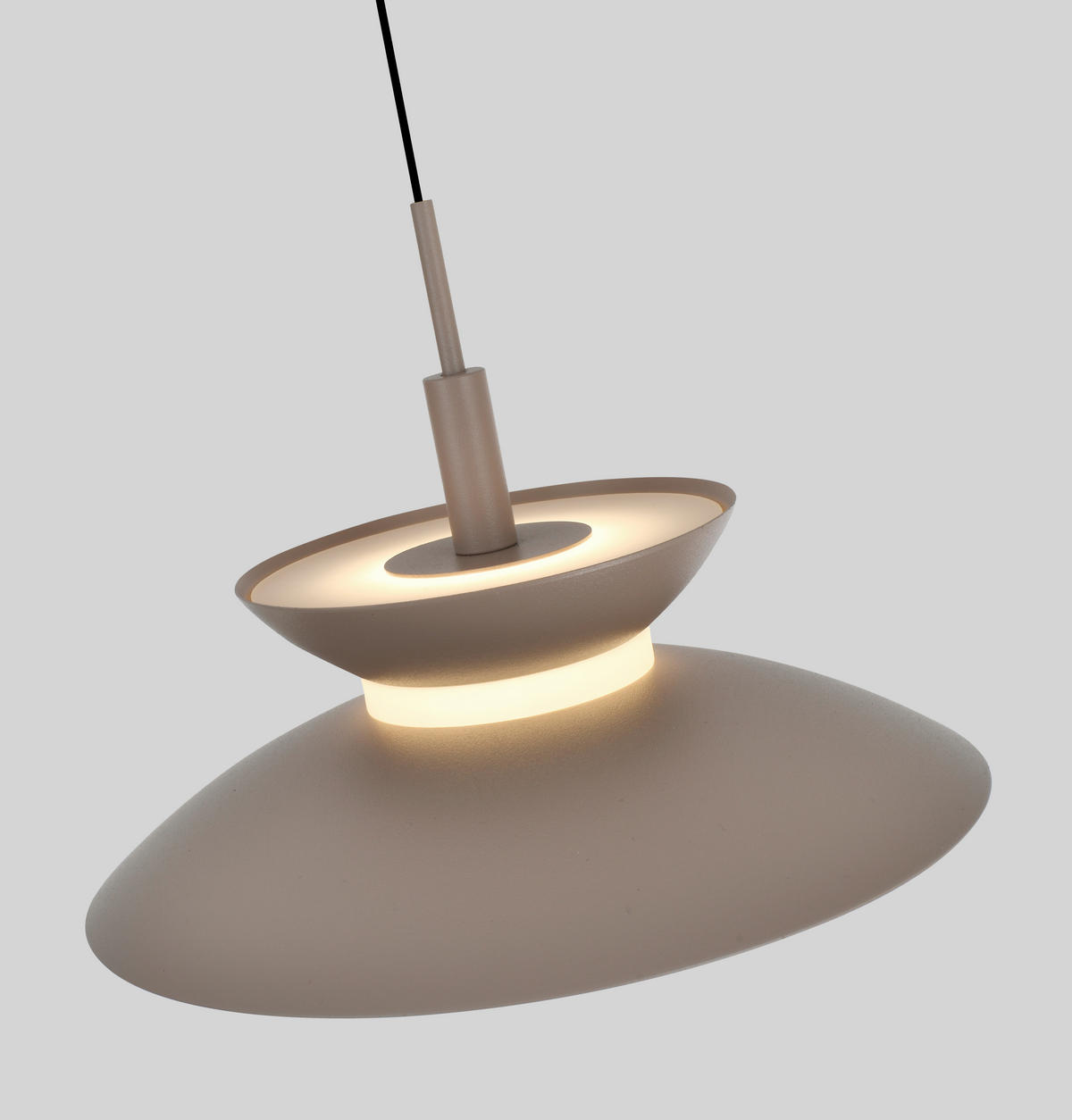 LED-HÄNGELEUCHTE Gubbio 121/150/22 cm  - Sandfarben, Design, Metall (121/150/22cm)
