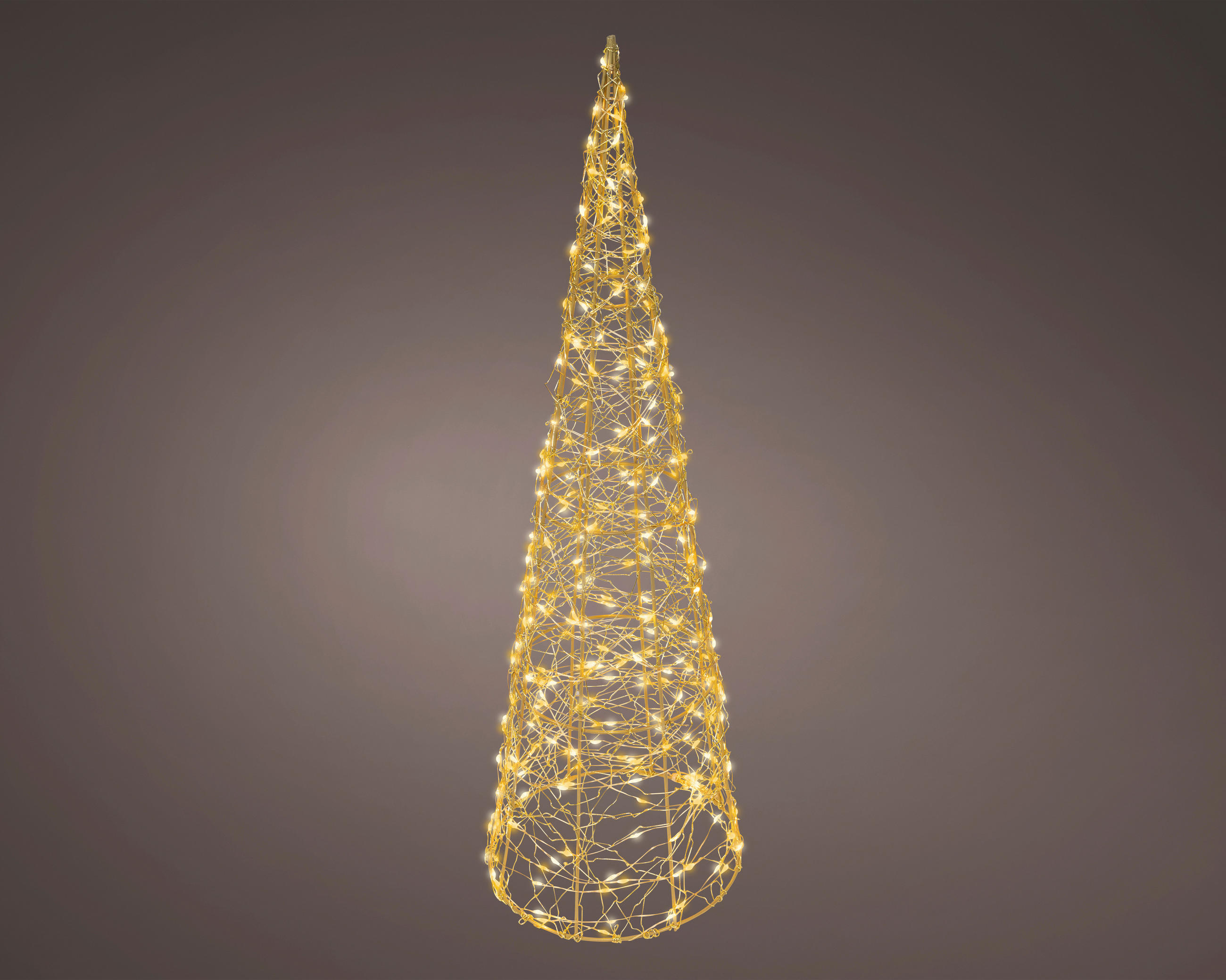 LED DÍSZLÁMPA - aranyszínű, Basics, fém (18/18/60cm)