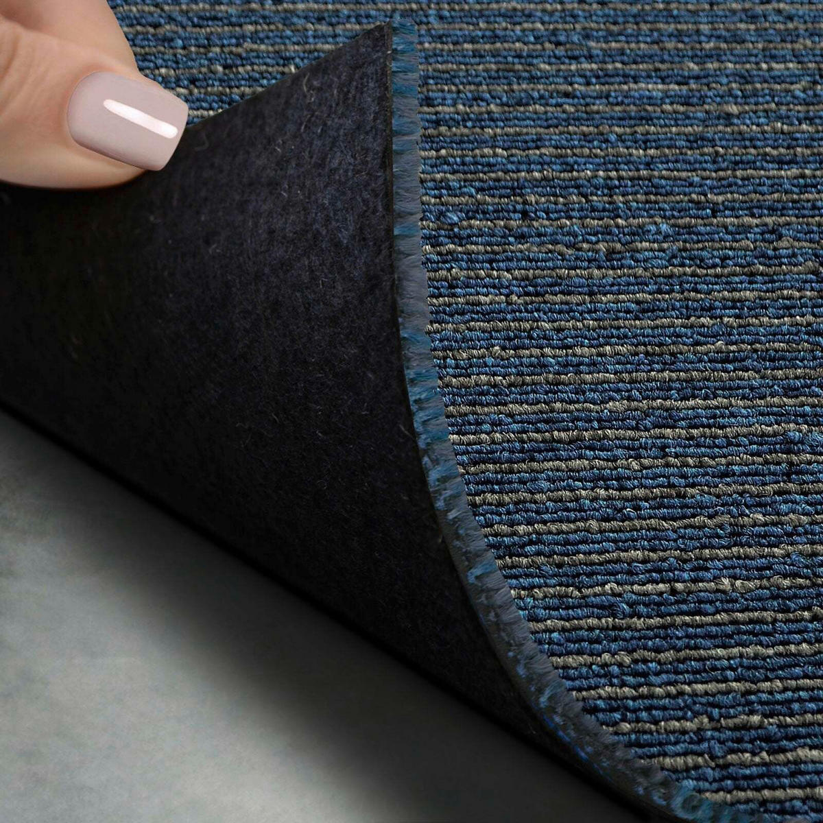 TEPPICHFLIESE - Blau, Basics, Kunststoff/Textil (50/50cm) - Esposa